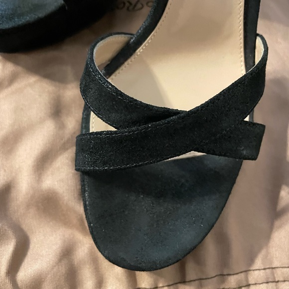 Gianvito Rossi black sparkly suede platform sandal 38 - Picture 3 of 8